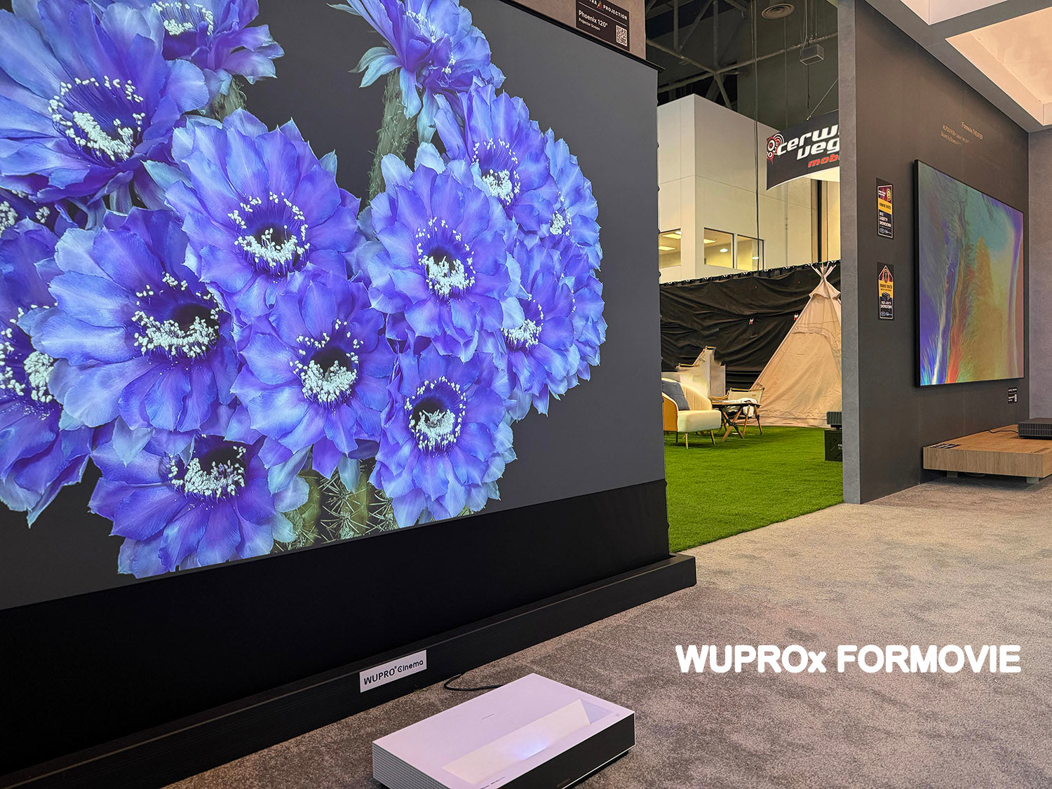 WUPRO LeApex Motorized Lift Projection Screen to Enhance the Home Theater Experience, a popular choice at CES Las Vegas Show 2024.