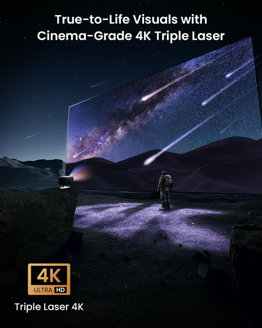 JMGO N1S Ultimate 4K Triple Laser Gimbal Projector