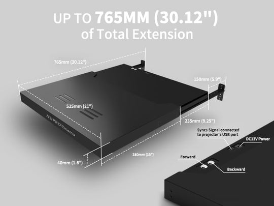 WUPRO Cinema WP7 Electric Smart Slider Tray For UST projector Specifications