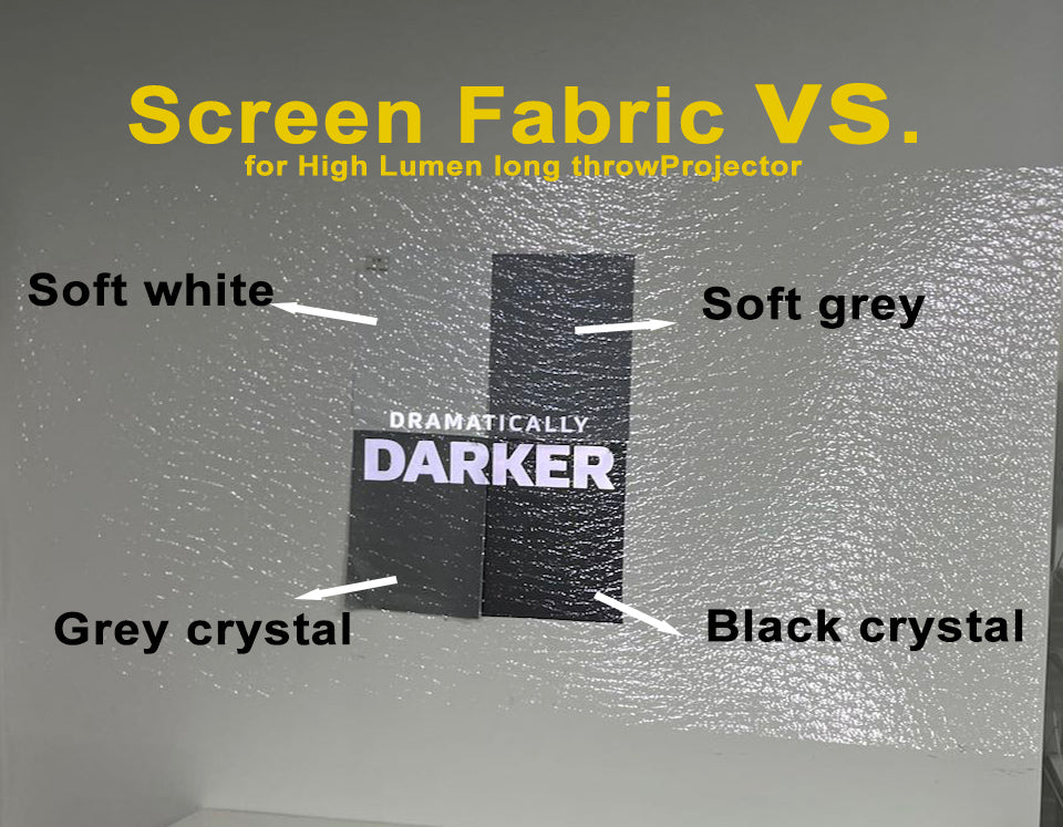 Black Crystal Screen fabric vs. other fabrics in low light conditions