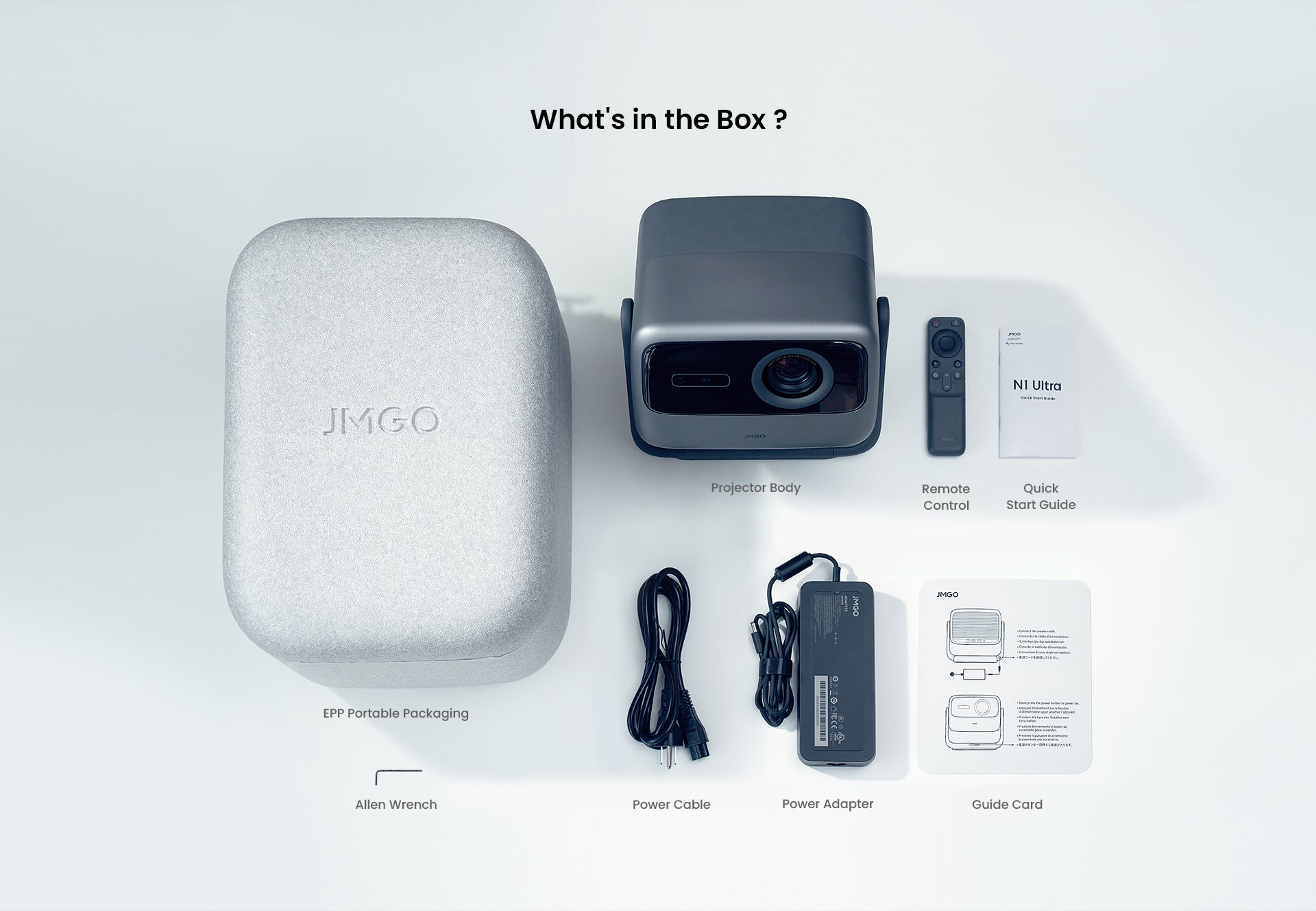 JMGO N1 ultra projector Packing List