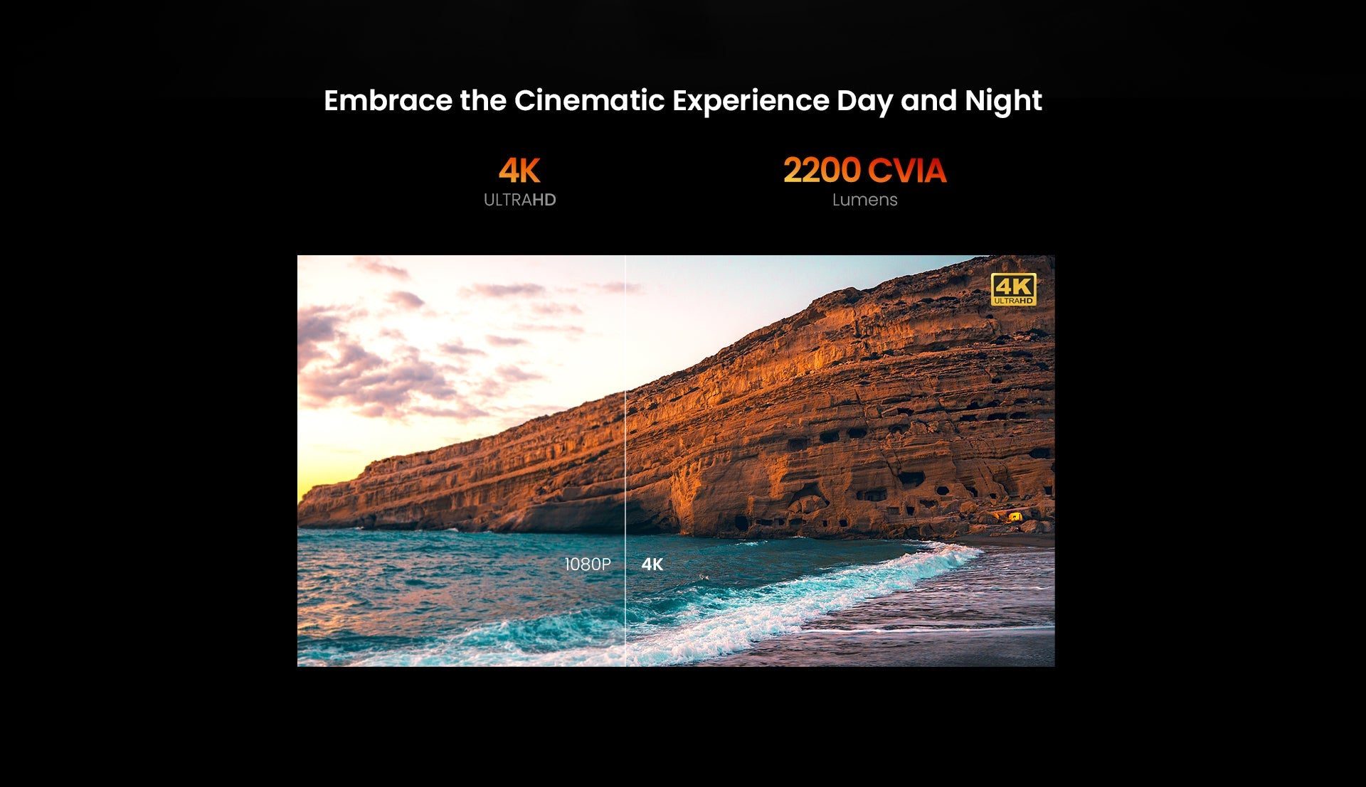 JMGO N1 Ultra projector 4K UHD ,2200 CVIA Super bright,Embrace the Cinematic Experience Day and Night
